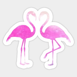 Pink Flamingos Silhouette Sticker